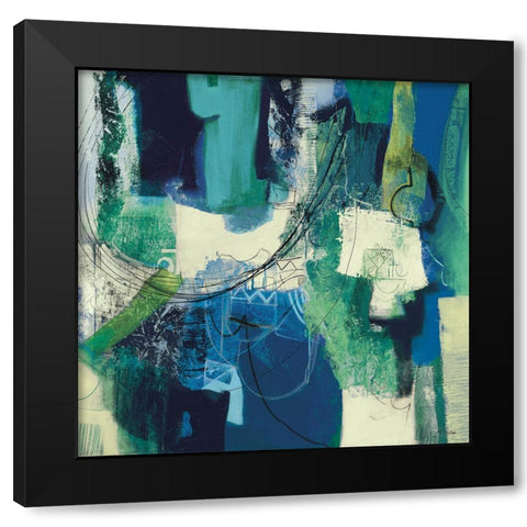 Essenza Black Modern Wood Framed Art Print with Double Matting by Piovan, Maurizio