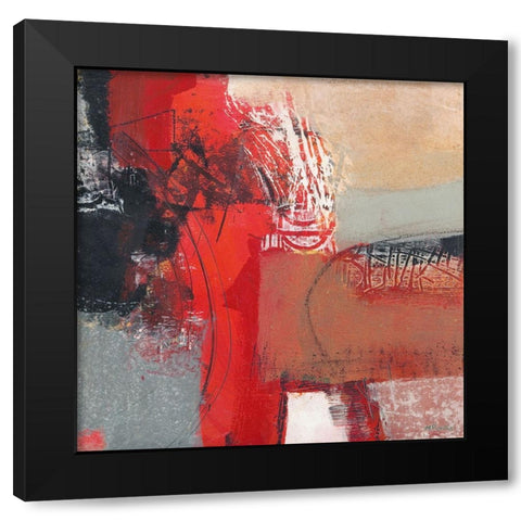 Passione II Black Modern Wood Framed Art Print with Double Matting by Piovan, Maurizio