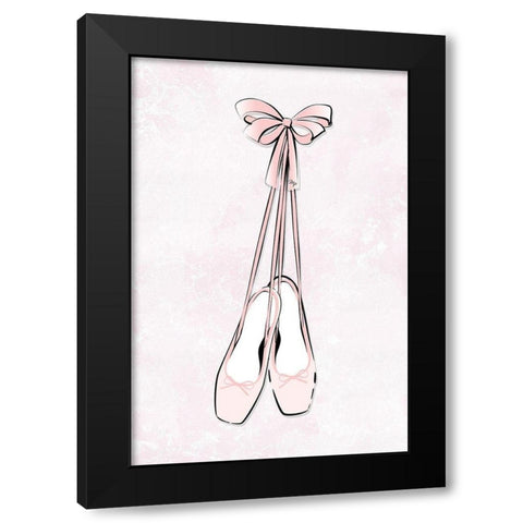Ballet Shoes Black Modern Wood Framed Art Print with Double Matting by Pavlova, Martina