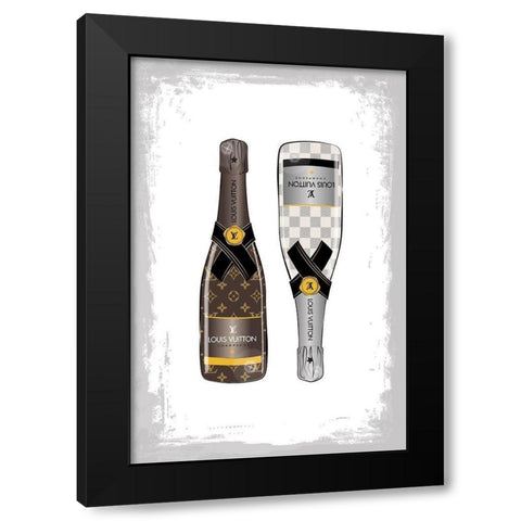 Champagne III Black Modern Wood Framed Art Print with Double Matting by Pavlova, Martina