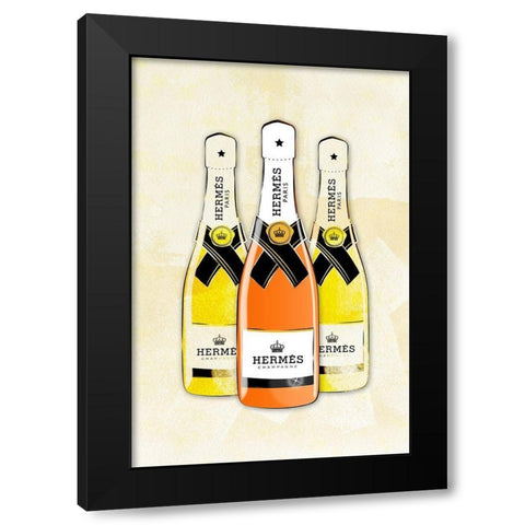 Champagne VII Black Modern Wood Framed Art Print with Double Matting by Pavlova, Martina