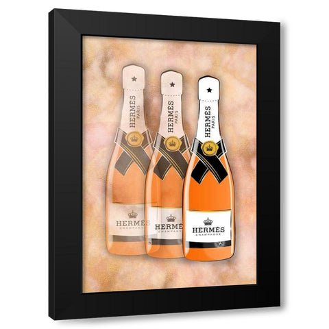 Champagne VIII Black Modern Wood Framed Art Print with Double Matting by Pavlova, Martina