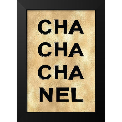 Chachanel Black Modern Wood Framed Art Print by Pavlova, Martina