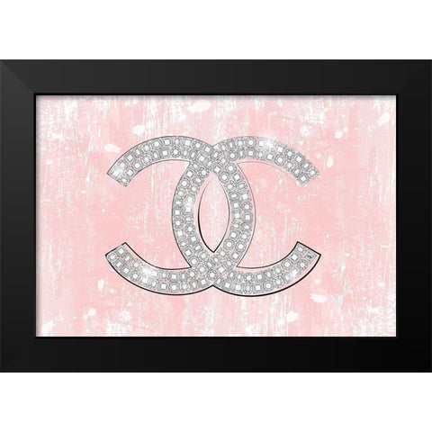 Logo Black Modern Wood Framed Art Print by Pavlova, Martina