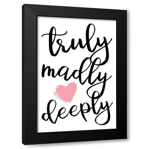 Truly Black Modern Wood Framed Art Print with Double Matting by Pavlova, Martina