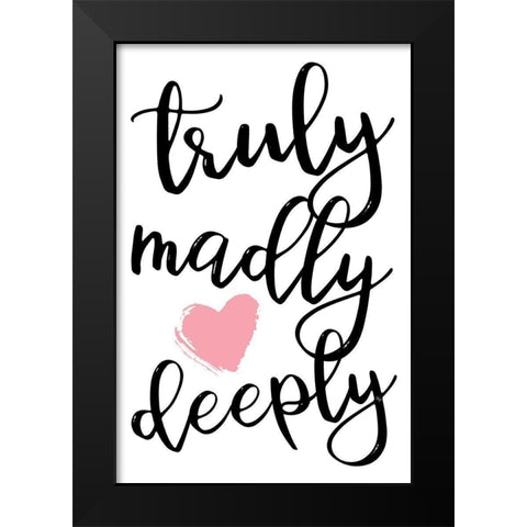 Truly Black Modern Wood Framed Art Print by Pavlova, Martina
