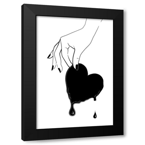 Melting Black Modern Wood Framed Art Print with Double Matting by Pavlova, Martina