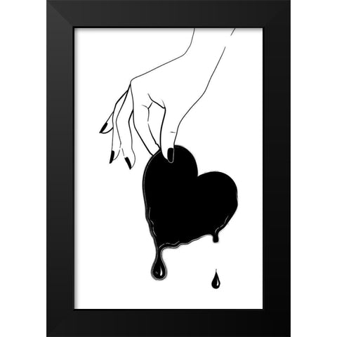 Melting Black Modern Wood Framed Art Print by Pavlova, Martina