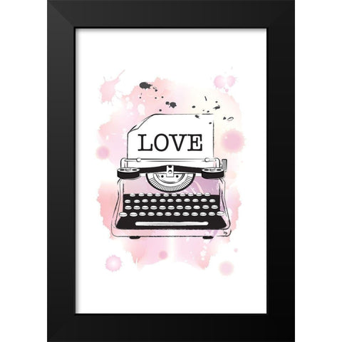 Love Black Modern Wood Framed Art Print by Pavlova, Martina