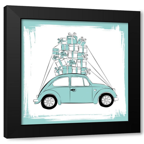 Diamond Car Black Modern Wood Framed Art Print with Double Matting by Pavlova, Martina