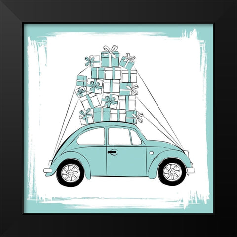 Diamond Car Black Modern Wood Framed Art Print by Pavlova, Martina