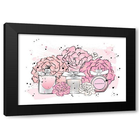Peony Fragrance Black Modern Wood Framed Art Print with Double Matting by Pavlova, Martina