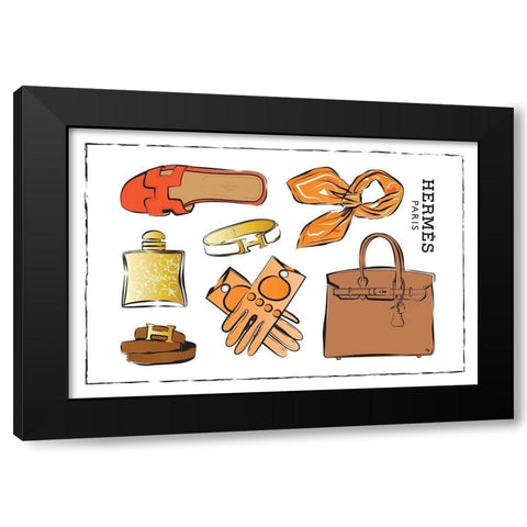 Accessories II Black Modern Wood Framed Art Print with Double Matting by Pavlova, Martina