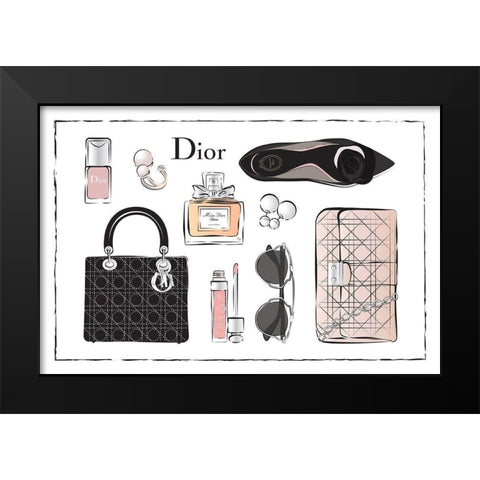 Accessories III Black Modern Wood Framed Art Print by Pavlova, Martina