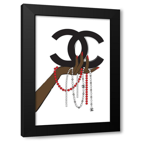 Jewelry II Black Modern Wood Framed Art Print with Double Matting by Pavlova, Martina