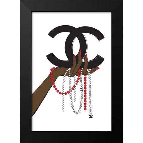 Jewelry II Black Modern Wood Framed Art Print by Pavlova, Martina