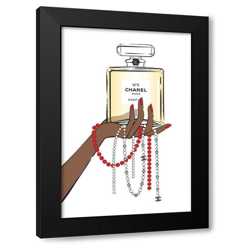 Jewelry III Black Modern Wood Framed Art Print with Double Matting by Pavlova, Martina