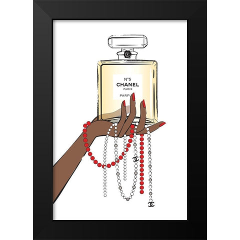 Jewelry III Black Modern Wood Framed Art Print by Pavlova, Martina