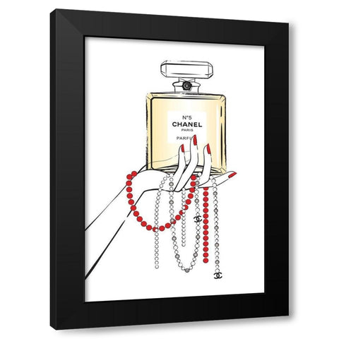 Jewelry IV Black Modern Wood Framed Art Print with Double Matting by Pavlova, Martina
