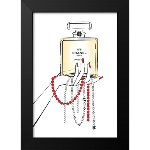 Jewelry IV Black Modern Wood Framed Art Print by Pavlova, Martina