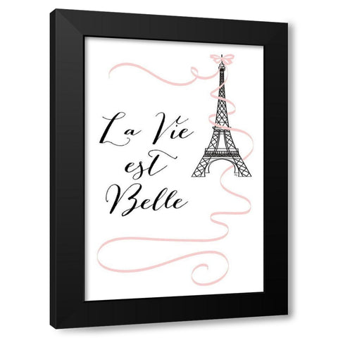 La Vie Est Belle Black Modern Wood Framed Art Print with Double Matting by Pavlova, Martina