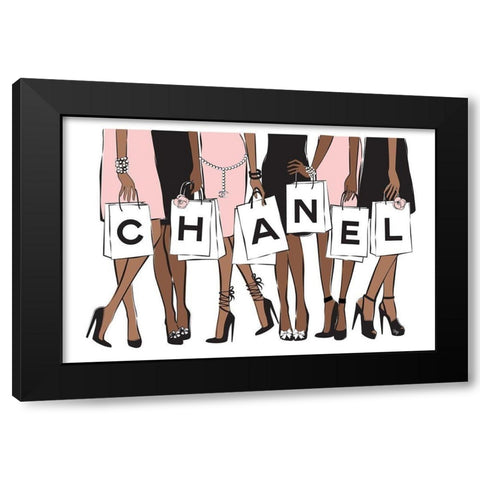 Shopping II Black Modern Wood Framed Art Print by Pavlova, Martina