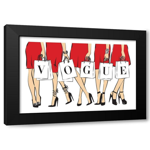 Shopping III Black Modern Wood Framed Art Print with Double Matting by Pavlova, Martina