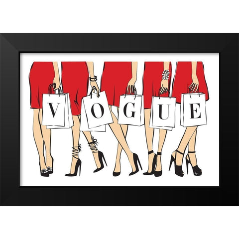 Shopping III Black Modern Wood Framed Art Print by Pavlova, Martina