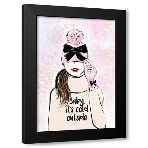 Cold Outside Black Modern Wood Framed Art Print with Double Matting by Pavlova, Martina