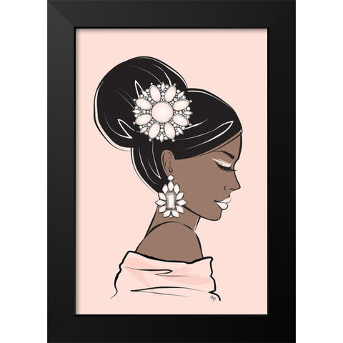Geisha I Black Modern Wood Framed Art Print by Pavlova, Martina