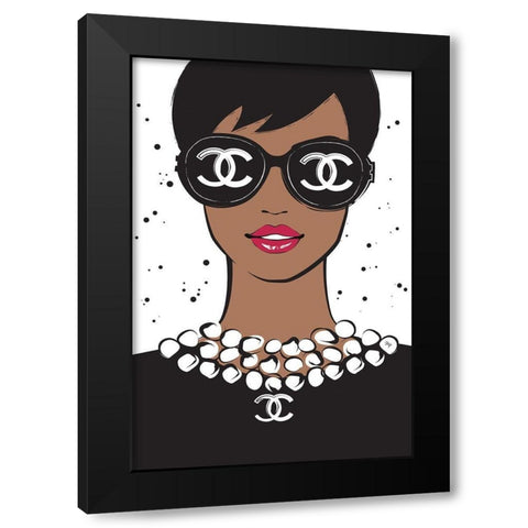 Chanel Lady II Black Modern Wood Framed Art Print by Pavlova, Martina