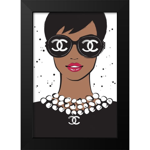 Chanel Lady II Black Modern Wood Framed Art Print by Pavlova, Martina