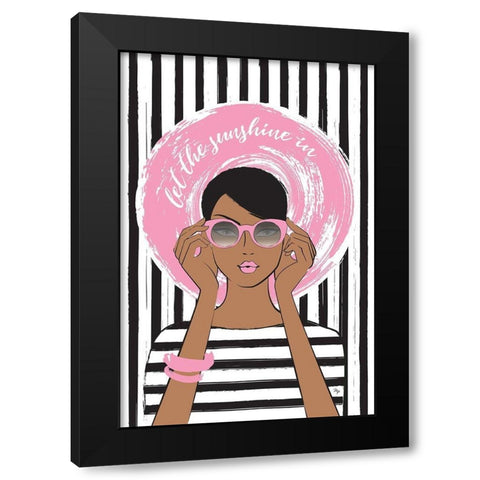 Sunshine Girl I Black Modern Wood Framed Art Print with Double Matting by Pavlova, Martina