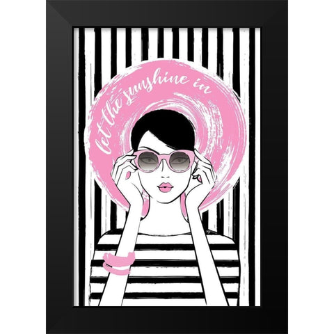 Sunshine Girl II Black Modern Wood Framed Art Print by Pavlova, Martina