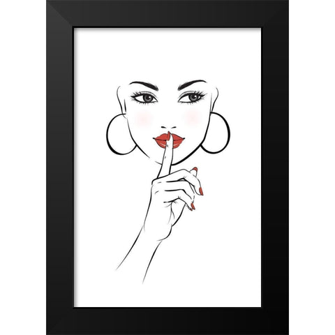 Silence Black Modern Wood Framed Art Print by Pavlova, Martina