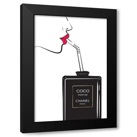 Perfume Drink II Black Modern Wood Framed Art Print with Double Matting by Pavlova, Martina