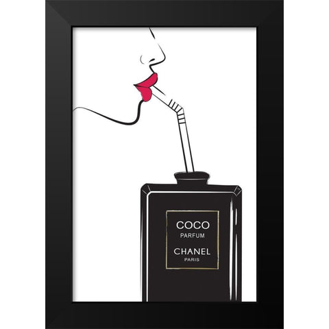 Perfume Drink II Black Modern Wood Framed Art Print by Pavlova, Martina
