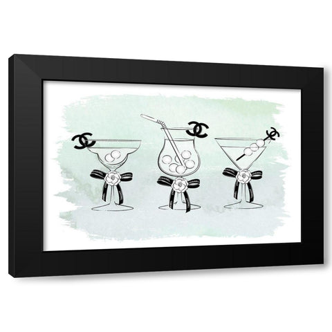 Drinks Black Modern Wood Framed Art Print with Double Matting by Pavlova, Martina