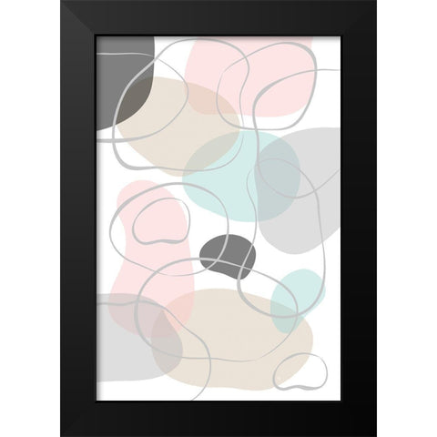 Pastel Stones II Black Modern Wood Framed Art Print by Pavlova, Martina