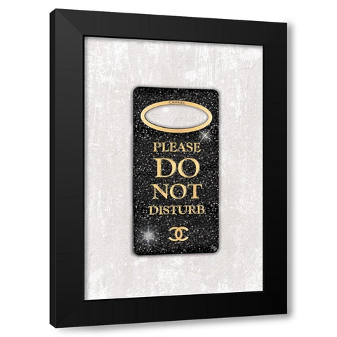 Do Not Disturb Black Modern Wood Framed Art Print with Double Matting by Pavlova, Martina