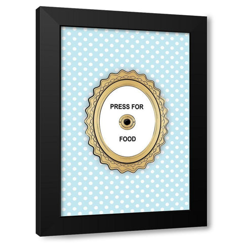 Press 4 Food Black Modern Wood Framed Art Print by Pavlova, Martina