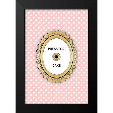 Press 4 Cake Black Modern Wood Framed Art Print by Pavlova, Martina
