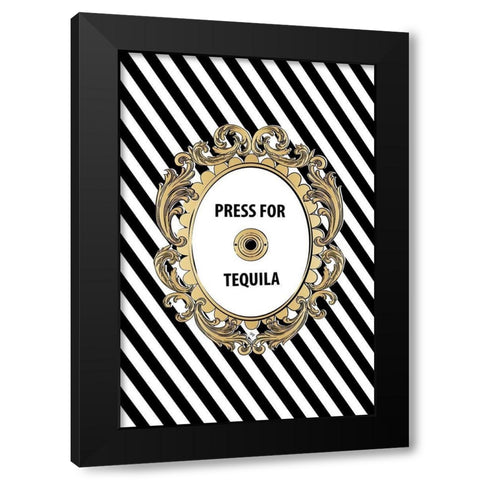 Tequila Button Black Modern Wood Framed Art Print by Pavlova, Martina