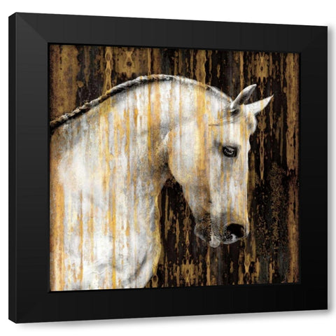 Horse II Black Modern Wood Framed Art Print by Rose, Martin