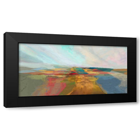 Cascade II Black Modern Wood Framed Art Print with Double Matting by Tienhaara, Michael