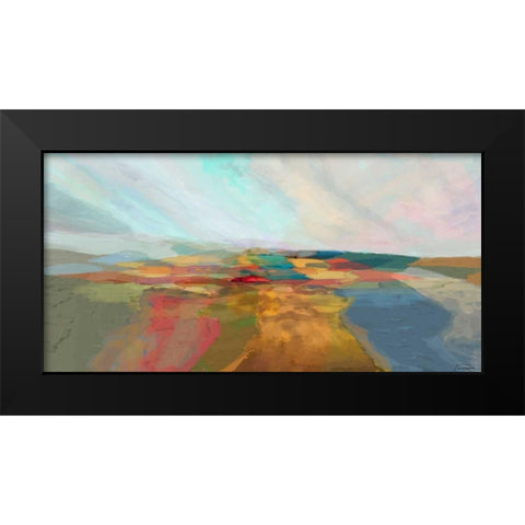 Cascade II Black Modern Wood Framed Art Print by Tienhaara, Michael