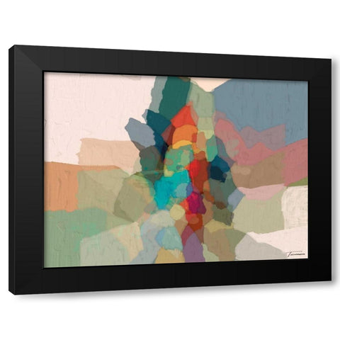 Cascade III Black Modern Wood Framed Art Print with Double Matting by Tienhaara, Michael
