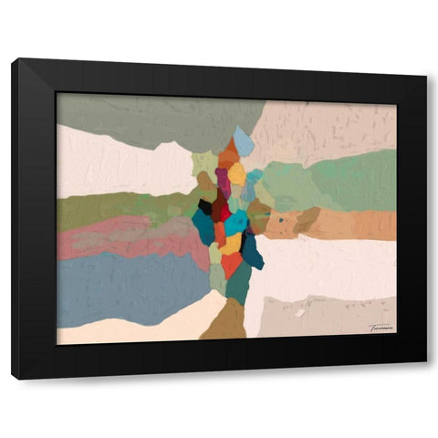 Cascade IV Black Modern Wood Framed Art Print with Double Matting by Tienhaara, Michael