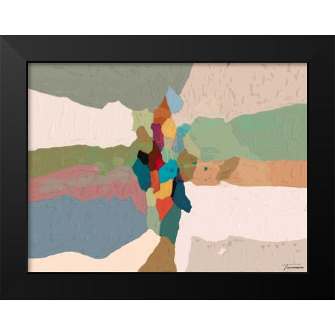 Cascade IV Black Modern Wood Framed Art Print by Tienhaara, Michael