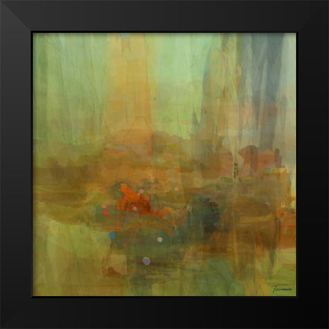 Patterns I Black Modern Wood Framed Art Print by Tienhaara, Michael